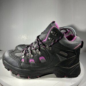 Mountain Warehouse Adventurer Waterproof Boots Womens Size 7 Black Purple Shoes